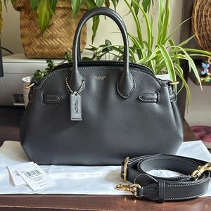 Coach Black Leather Empire 26 Bag NWT
